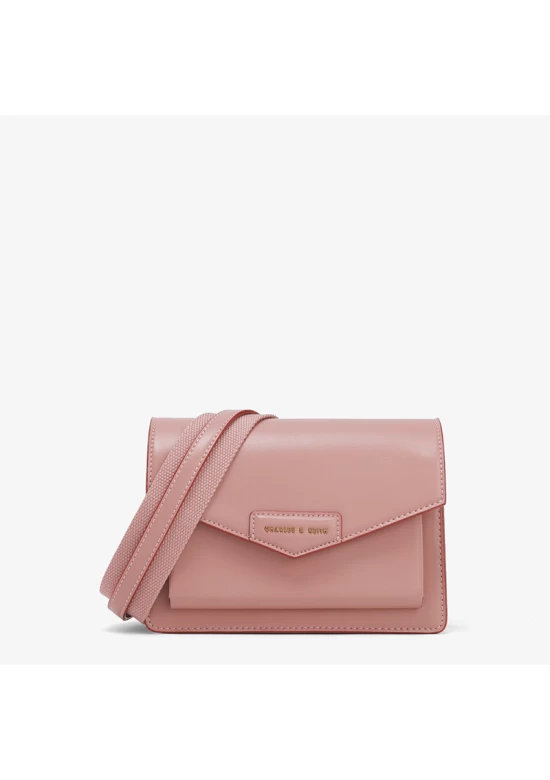 Charles Keith Messenger Bag Ladies Clamshell Messenger Bag Pink